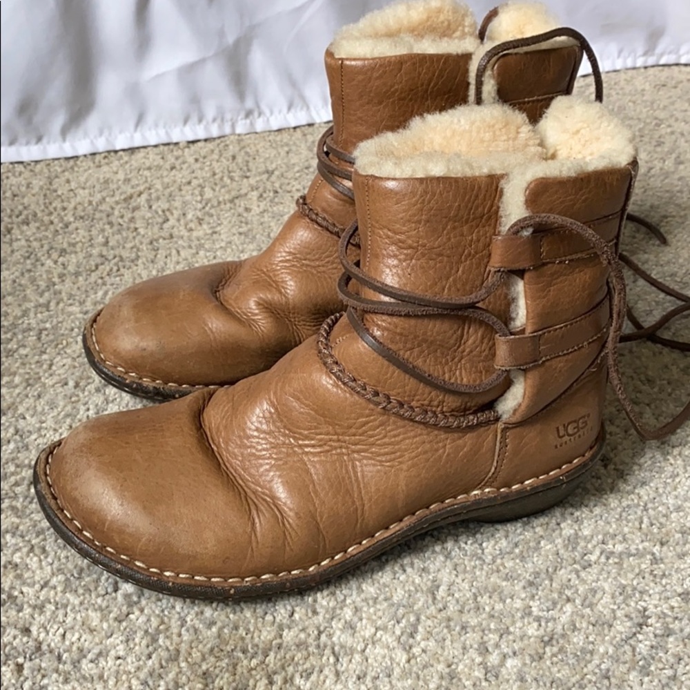 UGG Leather Sherpa Lined boots